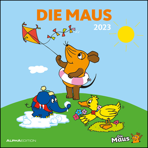 Die Maus 2023 – Broschürenkalender 30×30 cm (30×60 geöffnet) – Kalender mit Platz für Notizen – inkl. Poster – Wandplaner – Bildkalender – Wandkalender