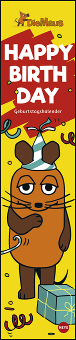 Die Maus Geburtstagskalender long von Heye