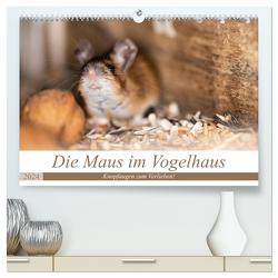 Die Maus im Vogelhaus (hochwertiger Premium Wandkalender 2024 DIN A2 quer), Kunstdruck in Hochglanz von Photography by Nicole Peters,  Passion