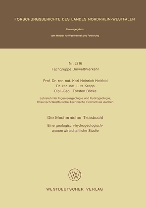 Die Mechernicher Triasbucht von Heitfeld,  Karl-Heinrich
