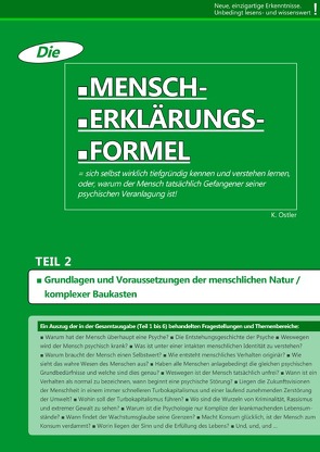 Die Mensch-Erklärungsformel / Die Mensch-Erklärungsformel (Teil 2) von Ostler,  K.