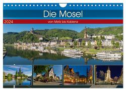 Die Mosel von Metz bis Koblenz (Wandkalender 2024 DIN A4 quer), CALVENDO Monatskalender von Pabst,  Michael