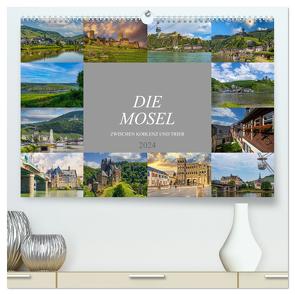 Die Mosel zwischen Koblenz und Trier (hochwertiger Premium Wandkalender 2024 DIN A2 quer), Kunstdruck in Hochglanz von Meutzner,  Dirk
