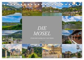 Die Mosel zwischen Koblenz und Trier (Tischkalender 2024 DIN A5 quer), CALVENDO Monatskalender von Meutzner,  Dirk