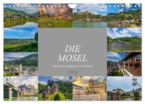Die Mosel zwischen Koblenz und Trier (Wandkalender 2024 DIN A4 quer), CALVENDO Monatskalender von Meutzner,  Dirk