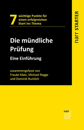 Die mündliche Prüfung von Matz,  Frauke, Rogge,  Michael, Rumlich,  Dominik