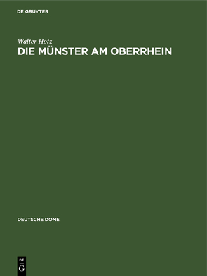 Die Münster am Oberrhein von Hotz,  Walter, Seeger,  Theodor