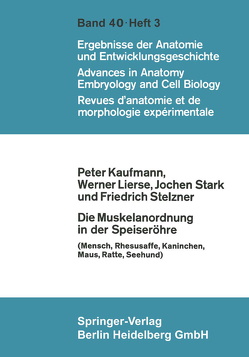 Die Muskelanordnung in der Speiseröhre von Kaufmann,  P., Lierse,  W., Stark,  J., Stelzner,  F.