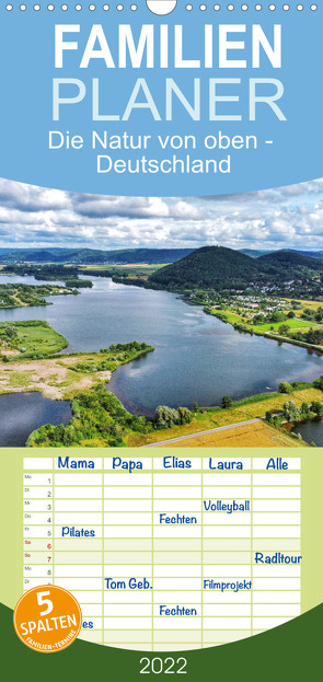 Familienplaner Die Natur von oben – aufgenommen über Deutschland (Wandkalender 2022 , 21 cm x 45 cm, hoch) von AIR7VIEW