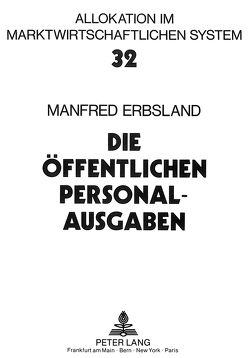 Die öffentlichen Personalausgaben von Erbsland,  Manfred