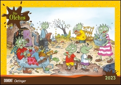 Die Olchis 2023 ‒ Erfunden und illustriert von Erhard Dietl ‒ Wandkalender für Kinder ‒ Format 42 x 29,7 cm von Dietl,  Erhard