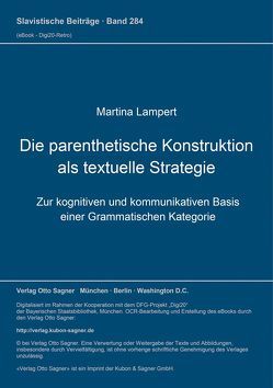 Die parenthetische Konstruktion als textuelle Strategie von Lampert,  Martina