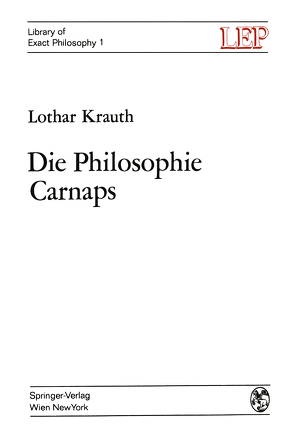 Die Philosophie Carnaps von Krauth,  Lothar