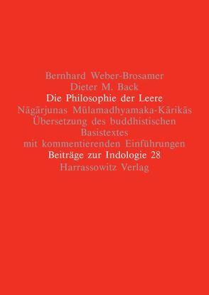 Die Philosophie der Leere von Back,  Dieter M, Weber-Brosamer,  Bernhard