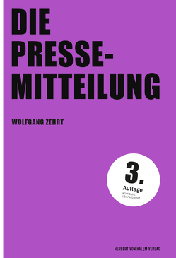 Die Pressemitteilung von Zehrt,  Wolfgang