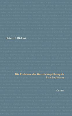 Die Probleme der Geschichtsphilosophie von Rickert,  Heinrich