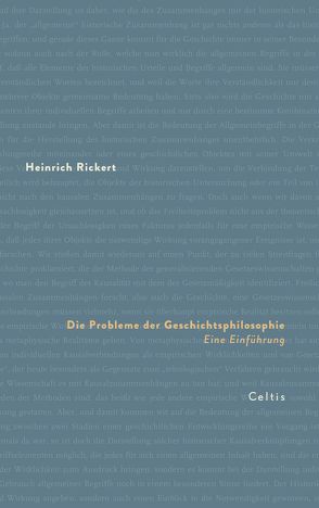 Die Probleme der Geschichtsphilosophie von Rickert,  Heinrich