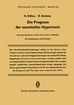 Die Prognose der Essentiellen Hypertonie von Brahms,  Otto, Kühns,  Klaus