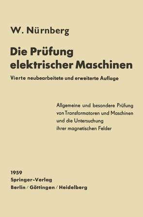Die Prüfung elektrischer Maschinen von Nürnberg,  Werner