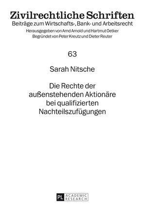 Die Rechte der außenstehenden Aktionäre bei qualifizierten Nachteilszufügungen von Nitsche,  Sarah