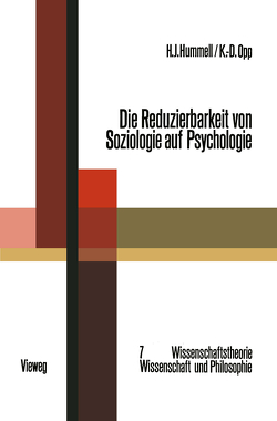 Die Reduzierbarkeit von Soziologie auf Psychologie von Hummell,  Hans J.