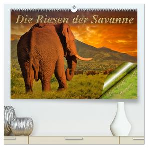 Die Riesen der Savanne (hochwertiger Premium Wandkalender 2024 DIN A2 quer), Kunstdruck in Hochglanz von Schwerin,  Heinz-Peter
