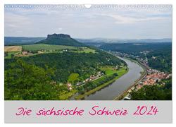 Die sächsische Schweiz 2024 (Wandkalender 2024 DIN A3 quer), CALVENDO Monatskalender von Weirauch,  Michael