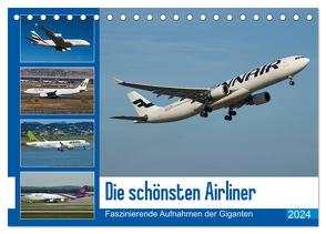 Die schönsten Airliner (Tischkalender 2024 DIN A5 quer), CALVENDO Monatskalender von Otto,  Jakob