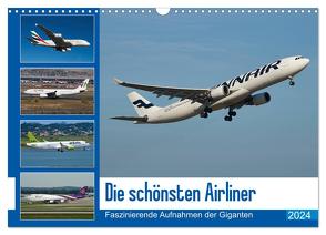 Die schönsten Airliner (Wandkalender 2024 DIN A3 quer), CALVENDO Monatskalender von Otto,  Jakob