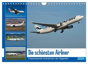 Die schönsten Airliner (Wandkalender 2024 DIN A4 quer), CALVENDO Monatskalender von Otto,  Jakob