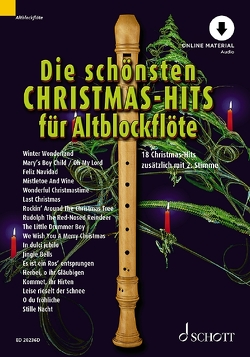 Die schönsten Christmas-Hits für Alt-Blockflöte von Boeßner,  Georg, Bye,  Uwe, Wingerter,  Harald