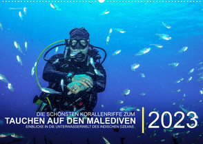 Die schönsten Korallenriffe zum Tauchen auf den Malediven (Wandkalender immerwährend DIN A2 quer) von Hubo - feel4nature,  Christian