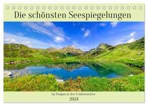 Die schönsten Seespiegelungen (Tischkalender 2024 DIN A5 quer), CALVENDO Monatskalender von Kramer,  Christa