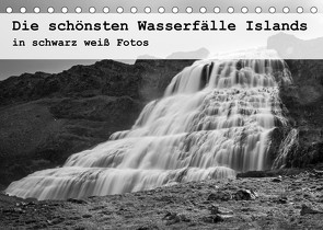 Die schönsten Wasserfälle Islands in schwarz weiß Fotos (Tischkalender 2022 DIN A5 quer) von Redtenbacher,  Herbert
