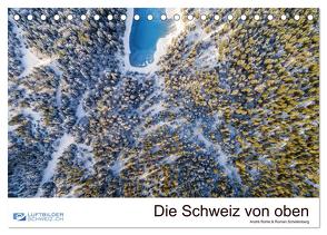 Die Schweiz von oben (Tischkalender 2024 DIN A5 quer), CALVENDO Monatskalender von Schellenberg & André Rühle,  Luftbilderschweiz.ch,  Roman