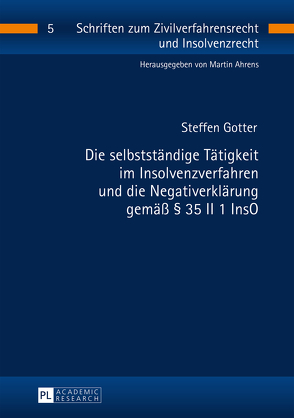 Die selbstständige Tätigkeit im Insolvenzverfahren und die Negativerklärung gemäß § 35 II 1 InsO von Gotter,  Steffen