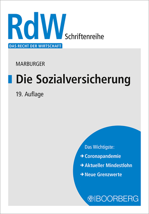 Die Sozialversicherung von Marburger,  Dietmar