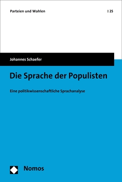 Die Sprache der Populisten von Schaefer,  Johannes