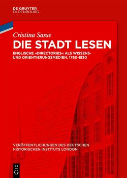 Die Stadt lesen von Sasse,  Cristina