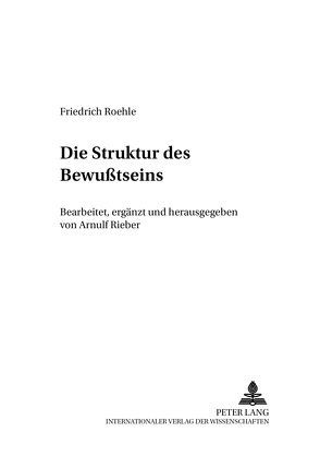 Die Struktur des Bewußtseins von Rieber,  Arnulf