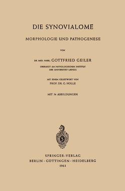 Die Synovialome von Geiler,  Gottfried