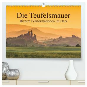 Die Teufelsmauer – Bizarre Felsformationen im Harz (hochwertiger Premium Wandkalender 2024 DIN A2 quer), Kunstdruck in Hochglanz von LianeM,  LianeM
