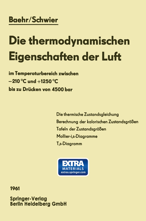 Die thermodynamischen Eigenschaften der Luft von Baehr,  Hans Dieter, Schwier,  Klaus