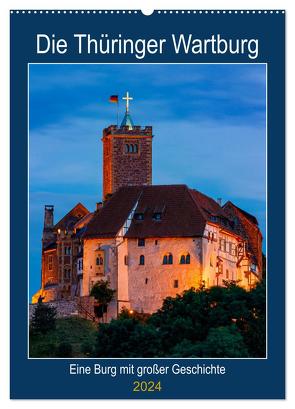 Die Thüringer Wartburg (Wandkalender 2024 DIN A2 hoch), CALVENDO Monatskalender von Brack,  Roland