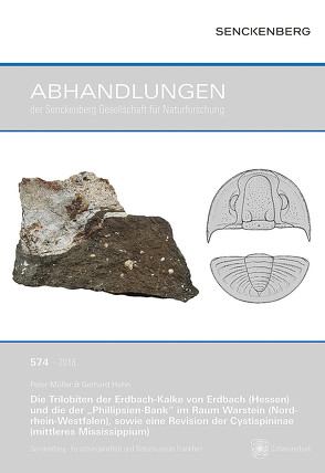 Die Trilobiten der Erdbach-Kalke von Erdbach (Hessen) und die der „Phillipsien-Bank“ im Raum Warstein (Nordrhein-Westfalen), sowie eine Revision der Cystispininae (mittleres Mississippium) von Hahn,  Gerhard, Müller,  Peter