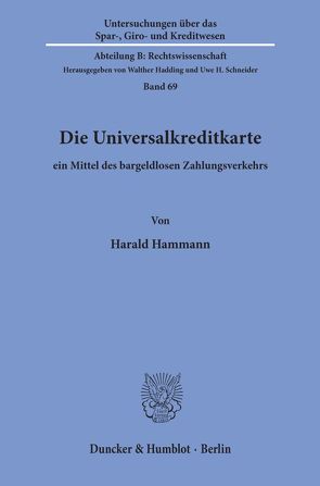 Die Universalkreditkarte. von Hammann,  Harald