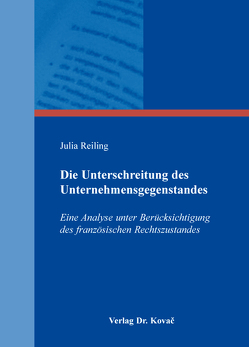 Die Unterschreitung des Unternehmensgegenstandes von Reiling,  Julia