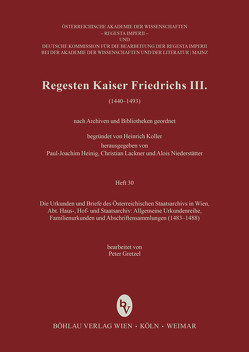 Die Urkunden und Briefe des Österreichischen Staatsarchivs in Wien von Gretzel,  Peter