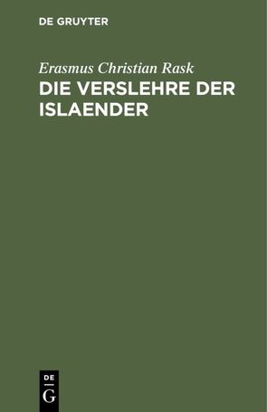 Die Verslehre der Islaender von Mohnike,  Gottl.Christ. Friedr., Rask,  Erasmus Christian