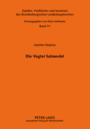 Die Vogtei Salzwedel von Stephan,  Joachim